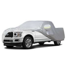Favoto Truck Car Cover Waterproof - Compatible with Ford F150 Heavy Duty All Weather Pickup Cover with Door Zipper Outdoor Dust Rain Sun Snow Protection