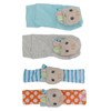 4pcs Baby Rattle Socks Cute Octopus Shape Soft Light Adjustable