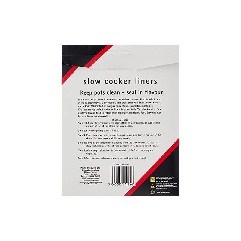 Slow Cooker Liners - 5 Pack