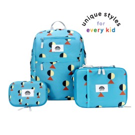 uninni Golf Kids Backpack Set for Age 6+, fits for height 3'9" above kids with Lightweight Insulated Lunch Bag and Cute Pencil Case for Boys and Girls