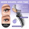 Self Adhesive Eyelashes Natural Look,Pre Glued No Glue Needed Reusable