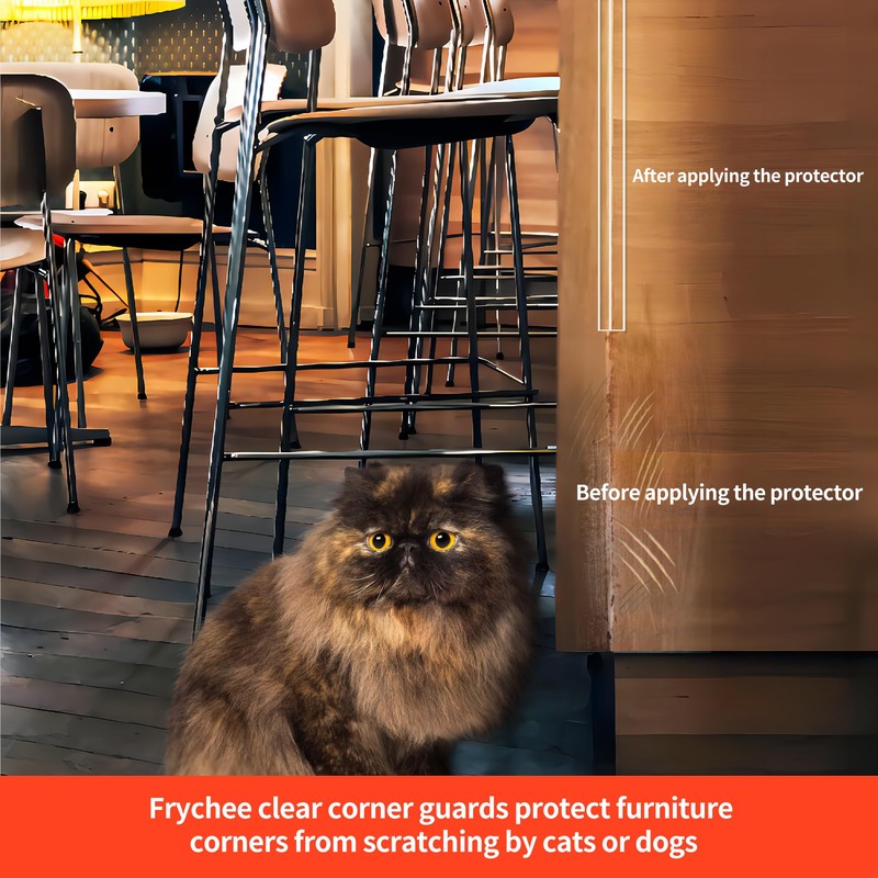 Frychee Clear Self-Adhesive Wall Corner Protectors-2 PCS of Corner Guards