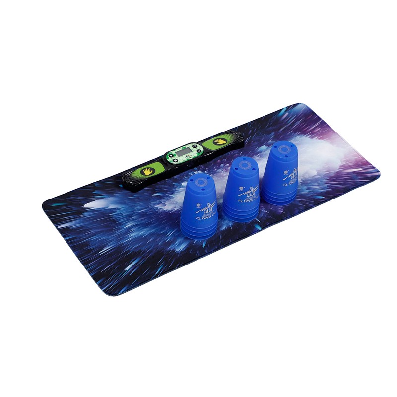 Felizly Sports Stacking Cups, 12 Count [Mat with Timer] (Red)