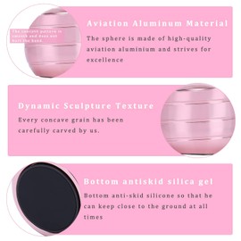 CaLeQi Desktop Ball Transfer Gyro Aluminum Alloy Kinetic Desk Toy Stress Relief Office Executive Gadgets Metal Ball Full Disassembly Rotary Decompression Toy