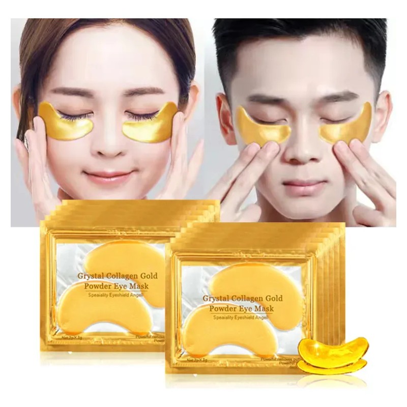 50 Pares De Parches Para Ojos Crystal Gold Que Eliminan