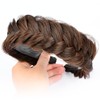 Gledola Wide Messy Braided Headband with Teeth Synthetic Hair Braided
