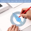 2Pcs 360 Degree Protractor Angle Measure Protractor Circle Protractor 12cm