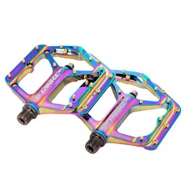 Bicycle Pedals, ERYUE Bicycle Pedals Colourful Cycling Road Bike Pedals Non-Slip Aluminium MTB Bicycle Pedals