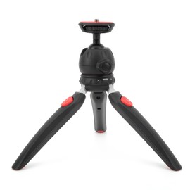 Mini Tripod Camera Holder with 360° Adjustable Ball Head 4 Section Telescopic Antislip Portable Desktop Tripod for Vlogs