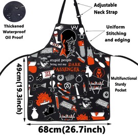 WZMPA Crime Blood Apron Crime Movie Fans Gifts Stupid People Bring Out My Dark Passenger Chef Apron Crime TV Show Merch, Stupid People Ap, Medium