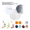 100 Set Pin Back Button Parts 2.3in Diameter Tinplate Plastic
