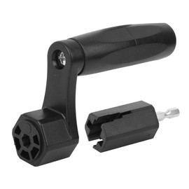 Drfeify Guitar String Winder, 2 in 1 ABS Bridge Bolt Puller Screwdriver Drill Multifunctional Curios for Display Artifacts