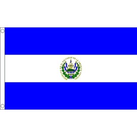 El Salvador Small Flag - 3 x 2 FT - 100% Polyester With Eyelets Banner - FlagSuperstore