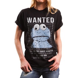 Funny Gifts for Women - Oversized Monster T-Shirt Black - Cookie Wanted Plus Size Top 16