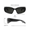 EveryTrail Y2K Trendy Fashion Wrap Around Sunglasses for Women Men