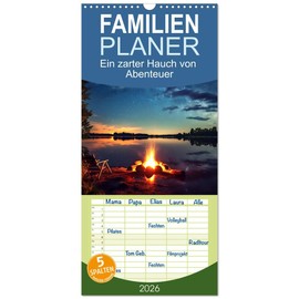 Familienplaner 2026 - Ein zarter Hauch von Abenteuer mit 5 Spalten (Wandkalender, 21 cm x 45 cm), CALVENDO