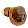 Solar-Powered Toucan Totem Pole Light with Glowing Face Carvings, Tropical-Themed