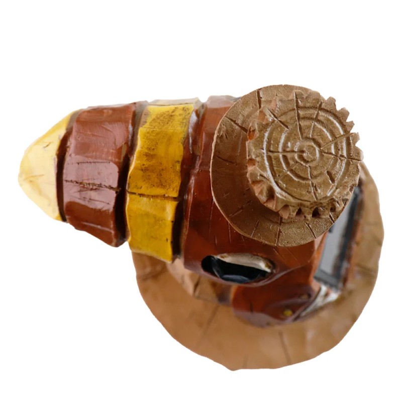 Solar-Powered Toucan Totem Pole Light with Glowing Face Carvings, Tropical-Themed
