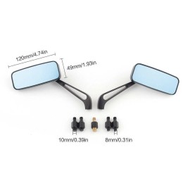 KEEPDSGN For Honda Shadow 1100 800 750 700 Motorcycle Rectangle Rear View Mirrors Black
