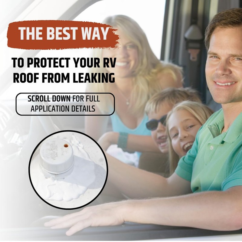 Liquid Rubber RV Lap Sealant, White, 2 Pack