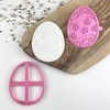 LissieLou Easter Egg Style 1 Cookie Cutter and Stamp Easter