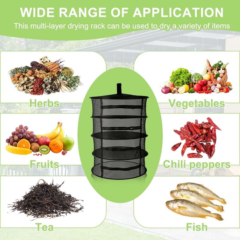 Abiemuce Herb Drying Net, 4-Layer Herb Dryer Hanging, Drying Net