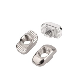 30 Pcs T Groove Nut, T-Slot 30 Series European Standard Rail Aluminum Hammerhead, Semicircle Carbon Steel Silver (M6)