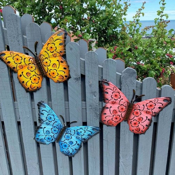 SDMAX Garden Butterflies Wall Sculptures Wall Art Home Garden Decoration