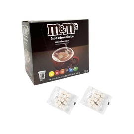 Hot Chocolate Single Serve Pods with 16g Marshmallows Bundle (18 Count, M&M's Milk Chocolate Hot Chocolate)