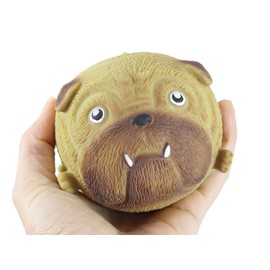Curious Minds Busy Bags 1 Cute Dog Soft Fluff- Filled Squeeze Stress Balls - Sensory, Stress, Fidget Toy Super Soft Doggy OT (Random Color)