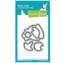 Lawn Fawn LF3275 Little Snow Globe: Bear Lawn Cuts Dies