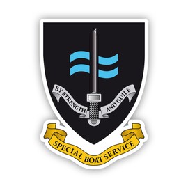 SBS Special Boat Service Sticker Decal - Self Adhesive Vinyl - Weatherproof - Made in USA - Cap Badge Royal Navy United Kingdom - 2" x 2.77"