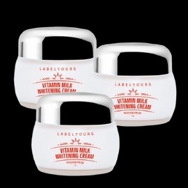 Label Young 2+1 Shocking Vitamin Milk Whitening Cream 55g / Tone up + dark spots + freckle relief vitamin milk toning / 2+1 쇼킹비타민우유미백크림 55g / 톤업+기미+주근깨 완화 비타밀크토닝