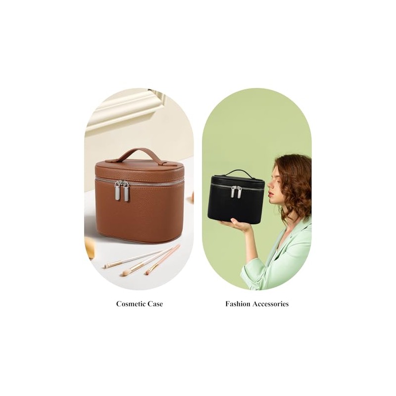honitty Bolsa de Maquillaje de Viaje con Compartimentos y Asa