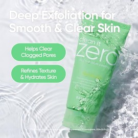 BANILA CO Clean It Zero Gel para pelar poros de árbol de té, esmalte facial y gel exfoliante vegano para piel grasa, propensa al acné, exfoliante suav