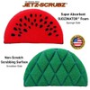 Jetz-Scrubz Watermelon Shaped Dual-Sided Kitchen Scrubber Sponge (2-Pack)
