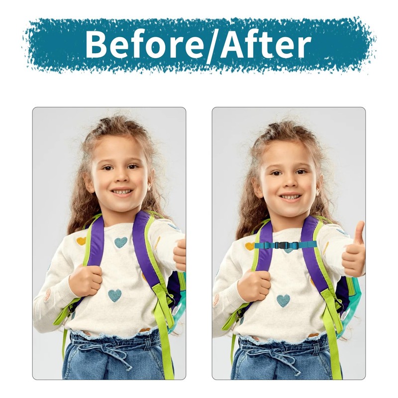 Pack of 2 Adjustable Chest Strap Backpack, Backpack with Chest