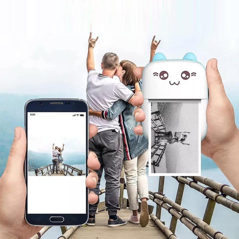 RuiJOTWAT Portable Bluetooth Wireless Photo Printer, Thermal Label Printer With