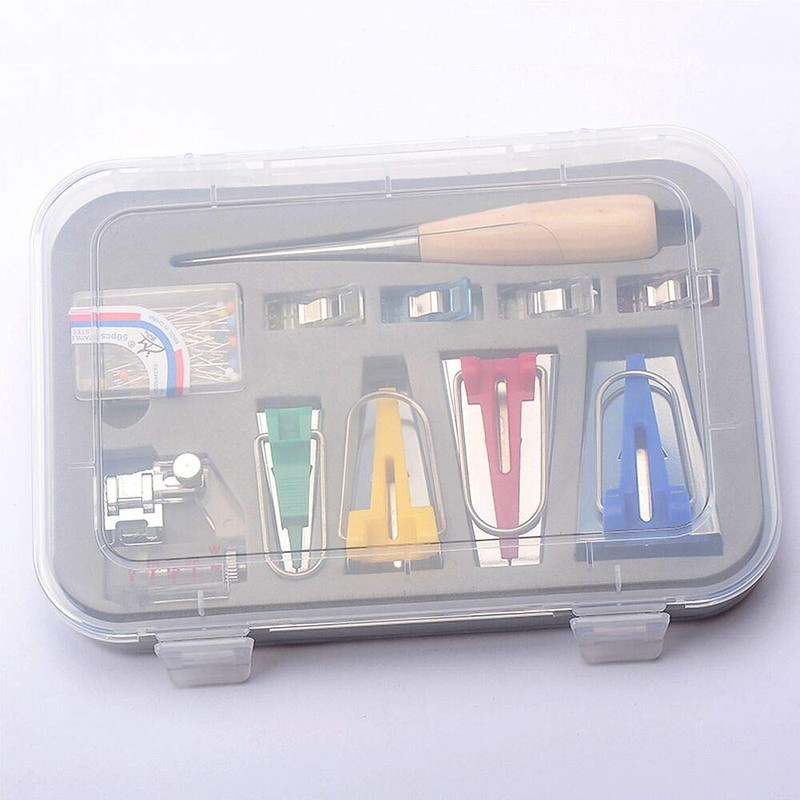 Bias Tape Maker 4 Sizes Sewing Clips 4pcs & Quilting