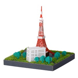 Kawada PS-03 Paper Nano 360 Tokyo Tower 2.8 x 2.8 x 2.8 inches (7 x 7.1 x 7 cm), For Ages 12 and Up, Paper Craft Kit, Miniature Kit, Interior