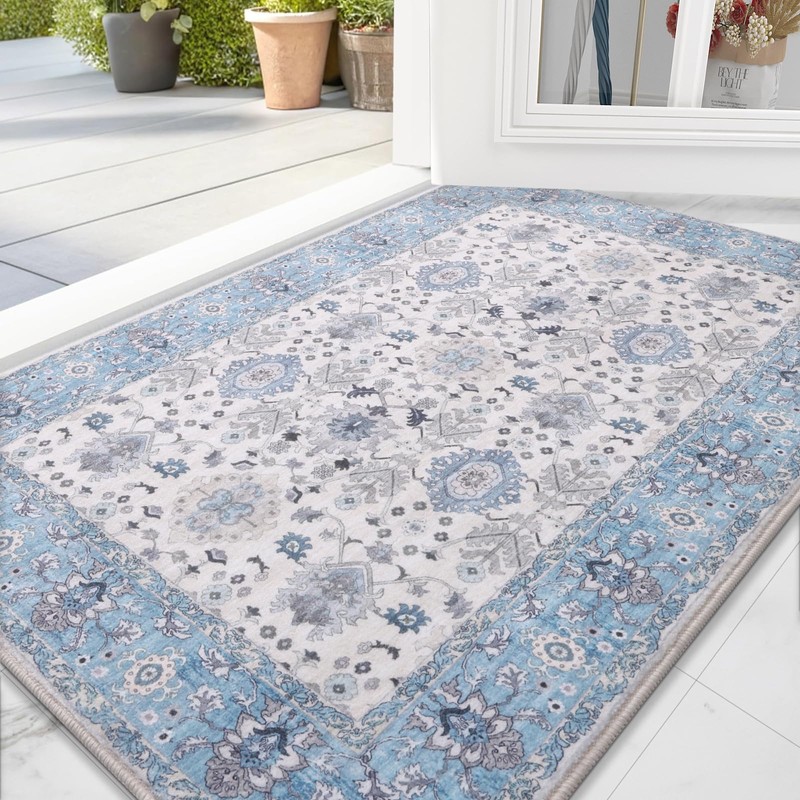 Vanmoos 2x3 Washable Area Rug – Soft, Non-Slip Entrance Rug,