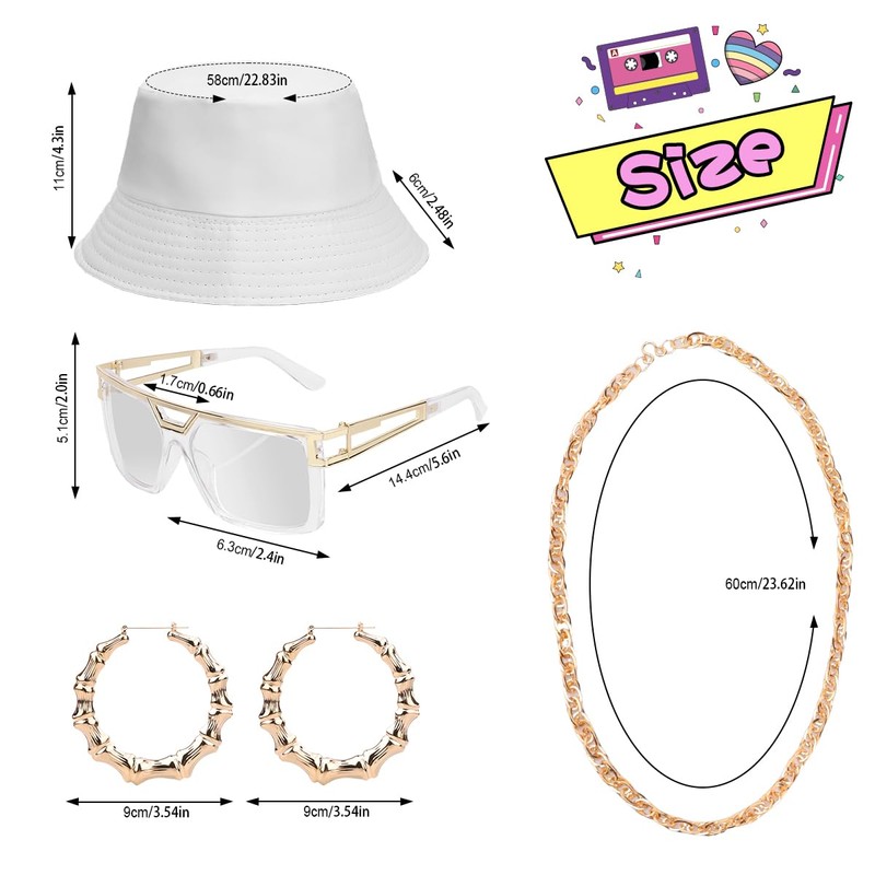 80s 90s Outfit for Women, Unisex Hip Hop Costume Baseball