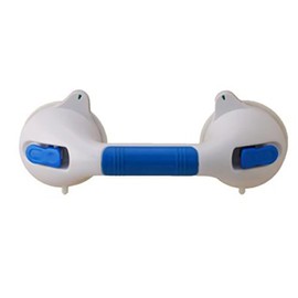 NOVA Medical Products Suction Grab Bar, Easy On and Off, Support and Assist Rail for Bath or Shower, 12” Length Grab Bar, White