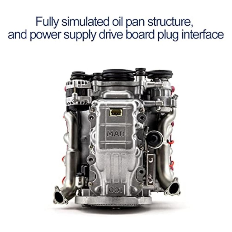 Aswalling Mini V8 Engine Running Kit, Ax90104 Scx10 Second Generation