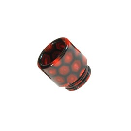 Armerah Honeycomb 810 Drip Tip eCig Mouthpiece Short/Wide Epoxy Resin Single Red-Black