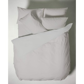 Plain Dyed Cotton Percale Grey Duvet Set 200TC 200 x 220 cm - 50 x 80 cm (2)