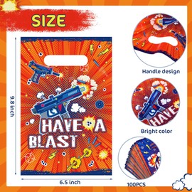 Pajean 100 Pcs Wars Favor Bags Party Bags Wars Goody Treat Bags Dart War Goodies Candy Bags for Dart War Birthday Party Baby Shower Supplies