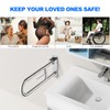 29-Inch Flip-Up Stainless Safety Flip-Up Bathroom Grab Bar with Integrated