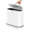 MOPALL Bathroom Trash Can, Vacuum Adsorption 3.3 Gallon Slim Garbage