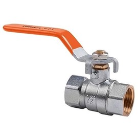 URREA 560.19 Válvula de Esfera Roscable 600 WOG 3/4”, Válvula de Bola con Palanca, Latón, Acabado Cromo